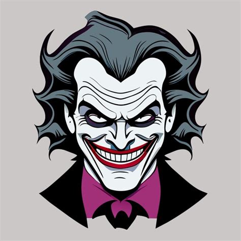 Premium Vector Horror Joker Smile Realistic Vector Illustration Cartoon