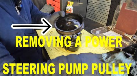 How To Remove A Power Steering Pump Pulley Youtube