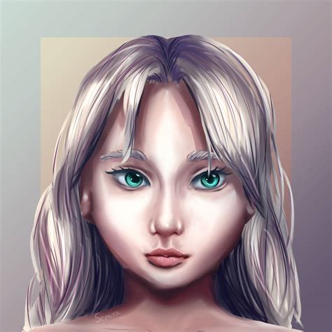 Semi Realistic Girl Portrait by SemiraSese on DeviantArt