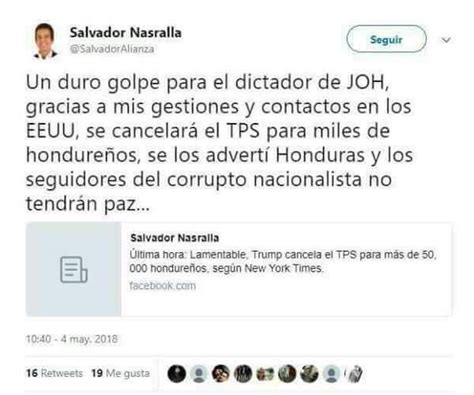 Salvador Nasralla on Twitter INFORMO QUE LA PUBLICACIÓN ADJUNTA NO ES