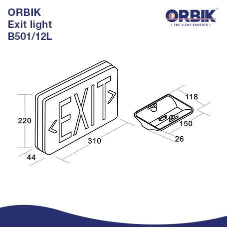 orbik exit light bl rockford