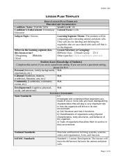 EDUC 225 Upper Level Lesson Plan Science Grade 5 Docx EDUC 225 LESSON