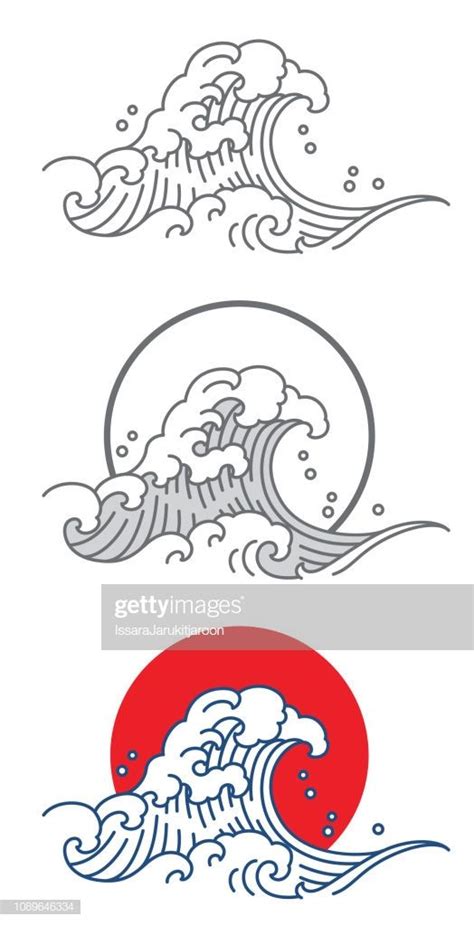 Japanese Waves Drawing