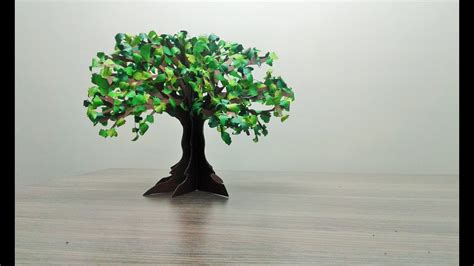 How to make paper tree - DIY Paper Tree, Bonsai - YouTube