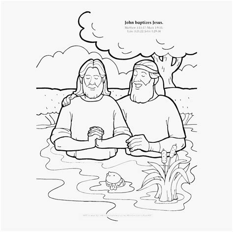 John Baptizing Jesus Coloring Pages