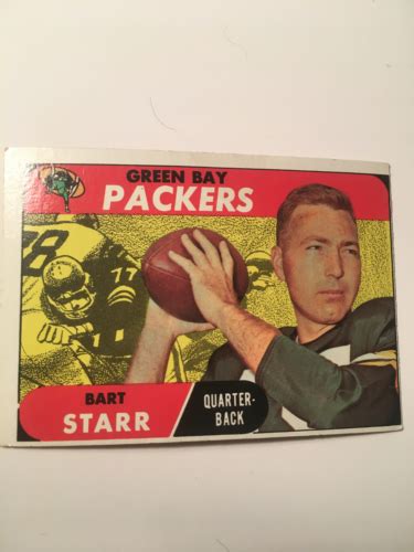 BART STARR 1968 Topps Card 1 Green Bay Packers Huge Estate Sale EBay