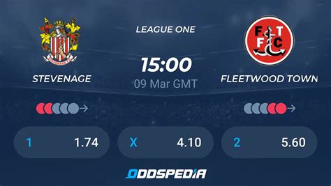 Stevenage Vs Fleetwood Town Predictions Odds Live Score Stats