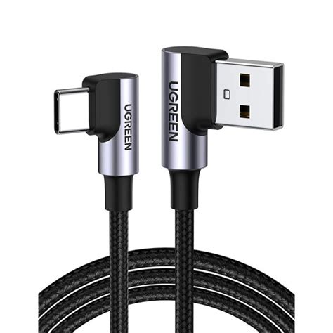 Ugreen Usb C Cable Right Angle 90 Degree Braided Black 6 Feet