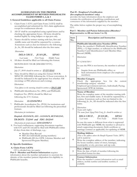 Philhealth Form Printable