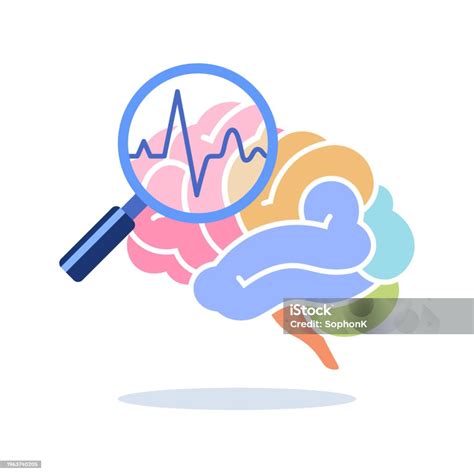 Human Brain Study Flat Vector Illustration Examination Of Human Brain