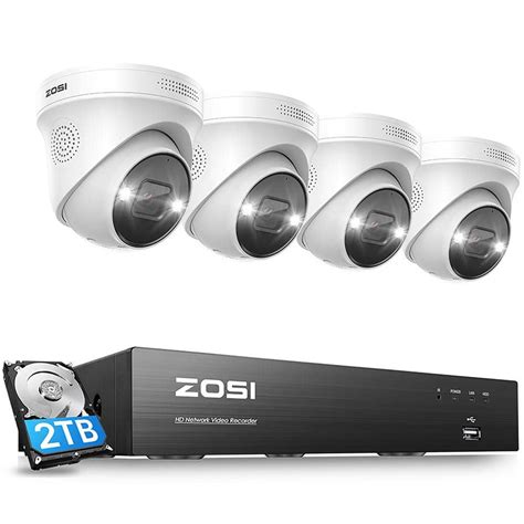 Zosi K Uhd Channel Tb Poe Nvr Security Camera System With Mp