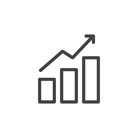 Ícone de linha de contorno de vetor de crescimento de ícone de vetor