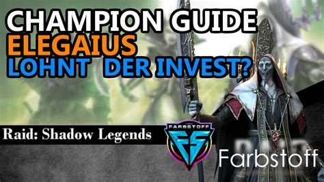 Raid Shadow Legends Champion Guide Elegaius YouTube