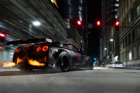 Nissan Gt R 35 Fire Drifting Wallpaper By Sumanth0019 On Deviantart