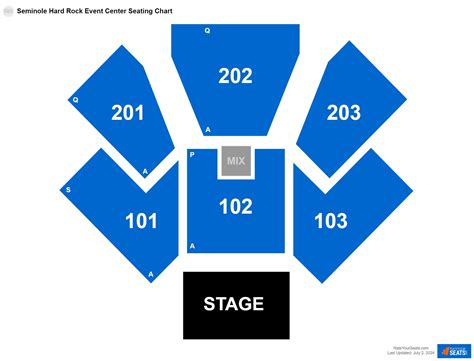 Seating Map for Hard Rock Live at Seminole Hard Rock 5