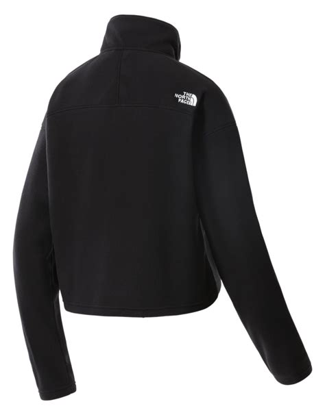 The North Face W 100 Glacier Cropped 14 Zip Tnf Black Polaires