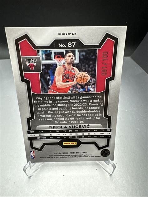 2023 24 Panini Prizm Nikola Vucevic Red Disco 81 100 Chicago Bulls EBay