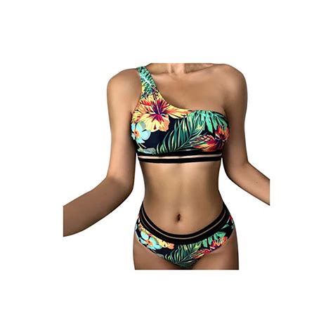 NRTOTI Costume Da Bagno Bikini Donna Costume Bikini Monospalla Donna