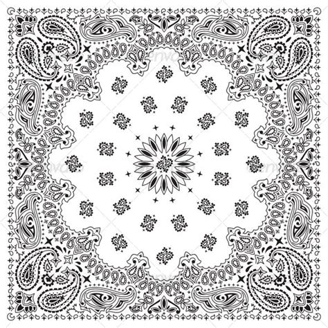 Bandana White Paisley Design Bandana Design Pattern