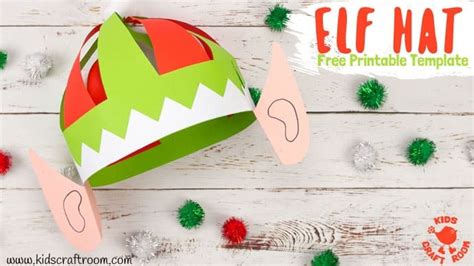 Cute Elf Hat Craft Printable - Kids Craft Room