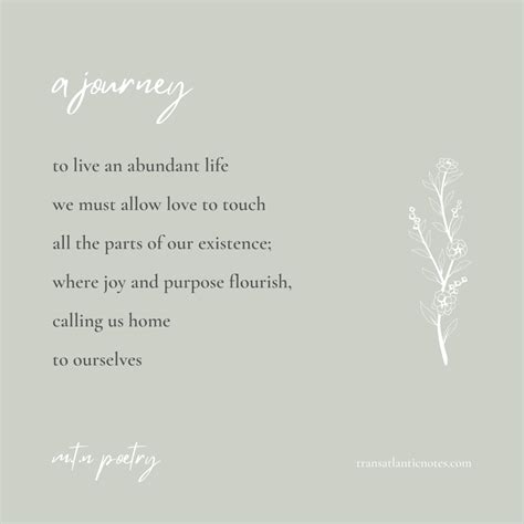 A Poem About Living Abundantly A Journey Transatlantic Notes