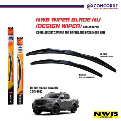 NWB Wiper Blade NU Series 24 18 With Graphite Coated Set For NISSAN