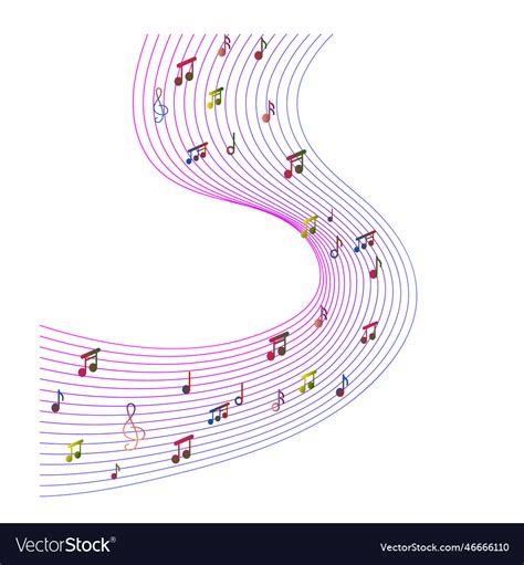 Colorful musical notes Royalty Free Vector Image