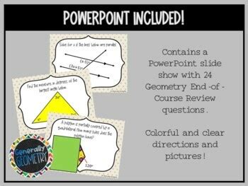 Geometry Review Bingo End Of Course By Generally Geometry Tpt