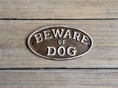 Beware of Dog Sign Dog Metal Sign Beware of Dog Outdoor - Etsy