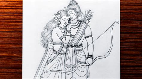 Ram Sita Drawing How To Draw Lord Rama And Sita Ramnavmi Special