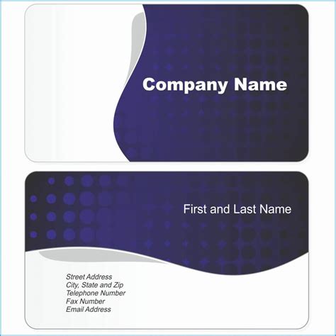 Word Blank Business Card Template – Diadeveloper throughout Microsoft Office Business Card ...