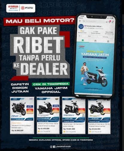 Yamaha Stsj Tokopedia Beri Kemudahan Miliki Motor Baru