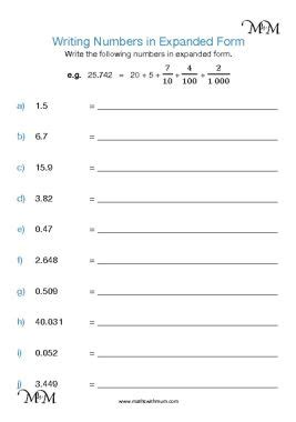 Writing Decimals in Expanded Form - Maths with Mum