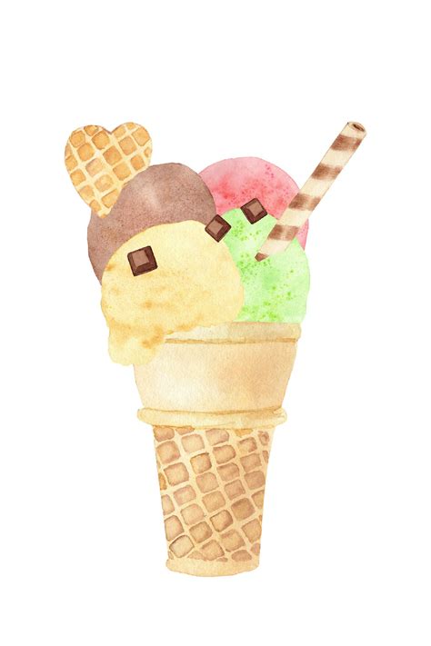 Watercolor Ice Cream Clipart Ice Cream Shop Popsicle Summer Etsy Ice Cream Clipart Summer