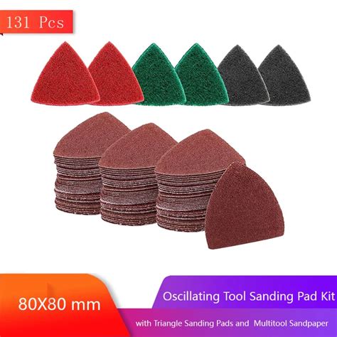 Pcs Oscillating Tool Sanding Pad Kit With Multitool Sandpaper For