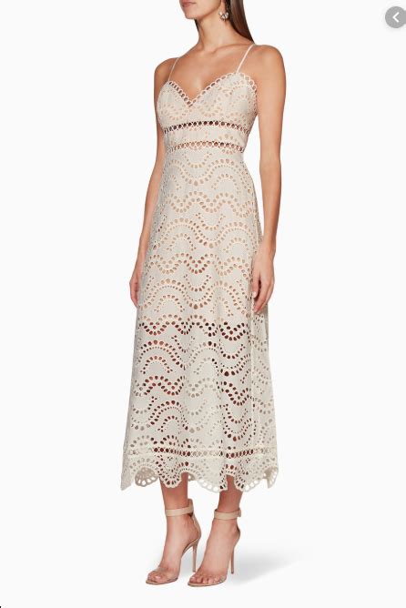 Zimmermann Jaya Wave Bodice Dress White The Volte