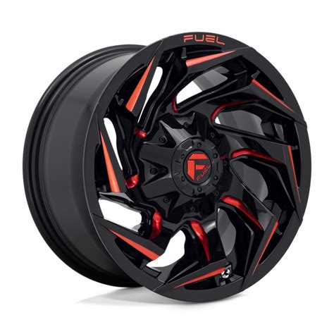 Fuel D755 REACTION Black Milled Red Wheels For Sale WheelHero