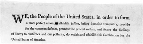 The Preamble to the U.S. Constitution Text, History & Purpose