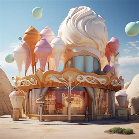 Premium Ai Image There Is A Large Ice Cream Shop With Many Different