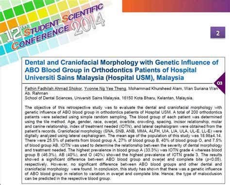 Pdf Dental And Craniofacial Morphology With Genetic Influence Of Abo