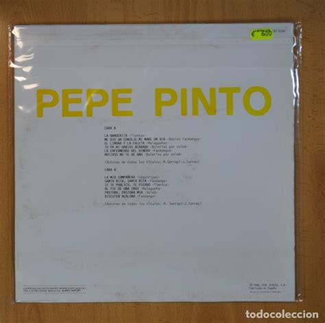 Pepe Pinto Sus Grandes Exitos Lp Comprar Discos LP Vinilos De