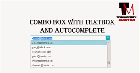 How To Create A Combo Box With Textbox And Autocomplete Feature In