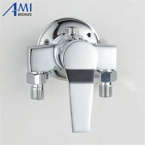 Surface Mounted Brass Shower Faucet Solar Water Heater Mixing Valve Hot And Cold Taps Showers