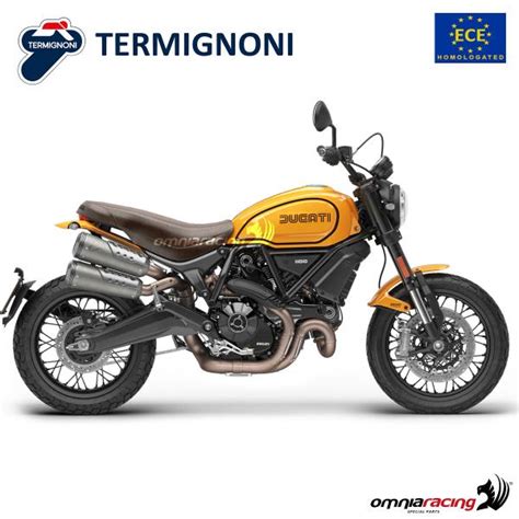 Termignoni Slip On Exhaust System Approved Titanium Ducati Scrambler