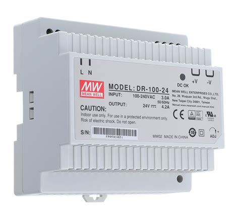 Vdc A Watt Mean Well Dr Din Rail Led Hutschienen