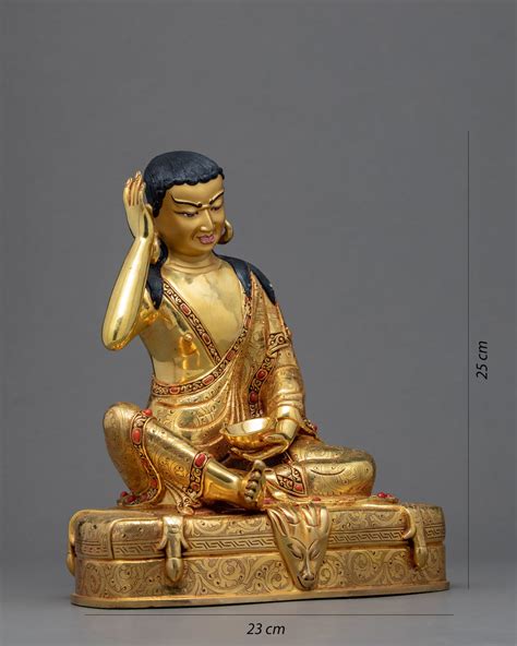 Jetsun Milarepa Statue | Traditionally Hand Carved Buddhist Art