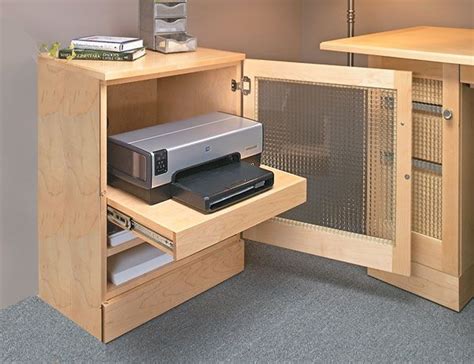 Computer Printer Cabinet Woodworking Plan Take A Closer Look Home