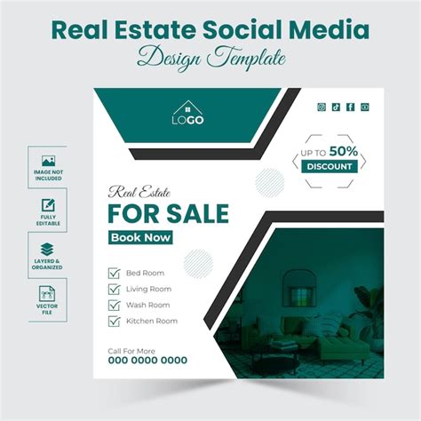 Premium Vector Real Estate Social Media Design Template