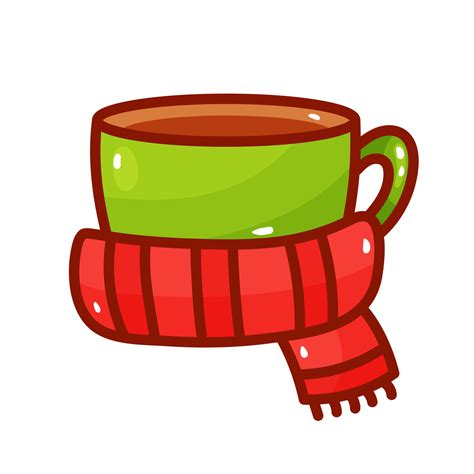 Hot chocolate mug, decorated with Christmas 22504068 Vector Art at Vecteezy