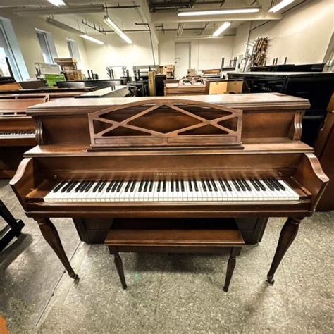 Used Heintzman Upright Piano in Satin Walnut - Merriam Piano